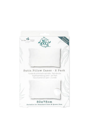 Duo taies d'oreiller en satin - Blanc