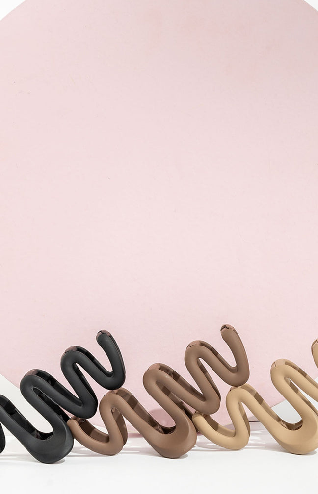 Trio de pinces à cheveux - Marron & beige