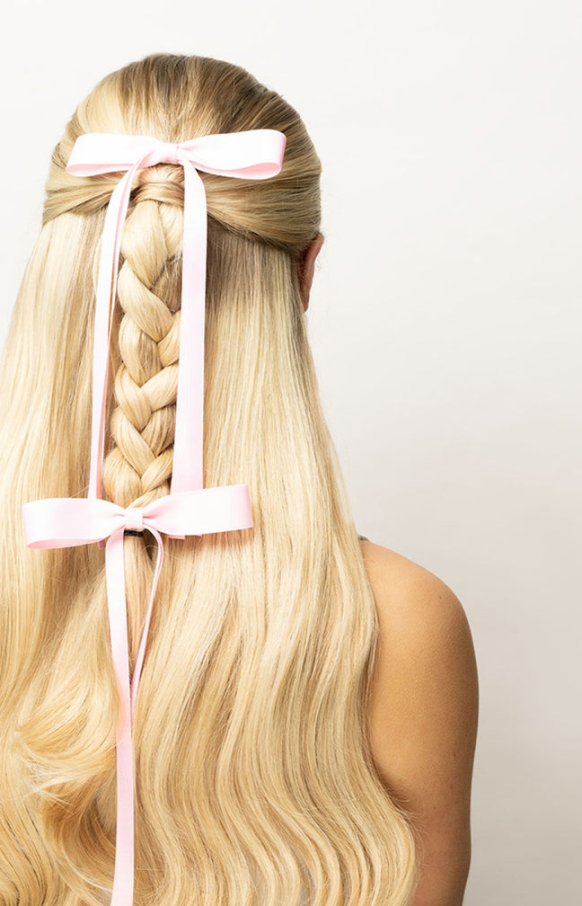 Duo de nœuds - Rose - Cheveux