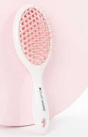 Brosse démêlante - Blanc & rose - Cheveux