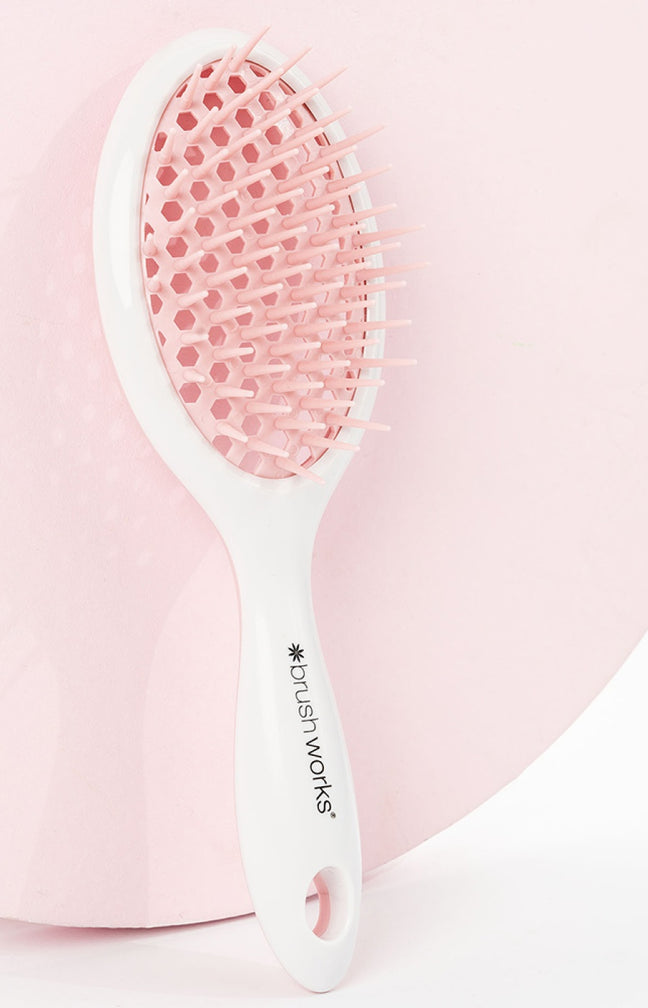 Brosse démêlante - Blanc & rose - Cheveux