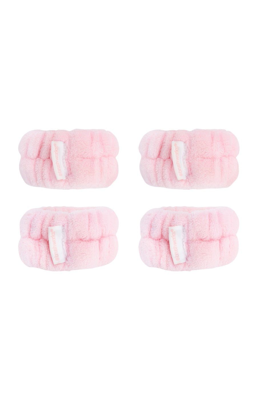 Bracelets skincare en microfibres - Rose - 2 paires