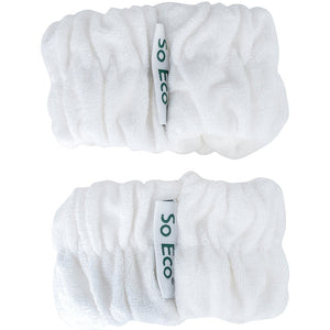 Bracelets skincare en microfibres - Blanc - 1 paire
