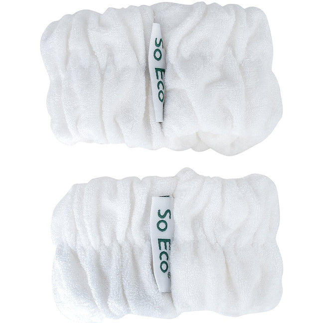 Bracelets skincare en microfibres - Blanc - 1 paire