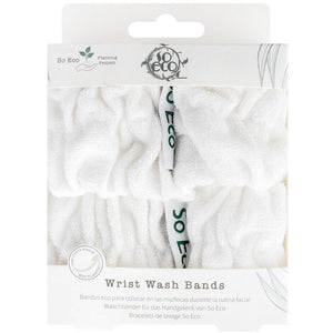 Bracelets skincare en microfibres - Blanc - 1 paire