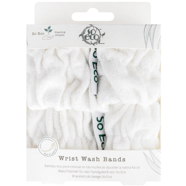 Bracelets skincare en microfibres - Blanc - 1 paire