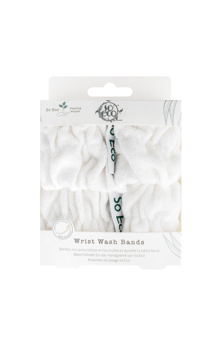 Bracelets skincare en microfibres - Blanc - 1 paire