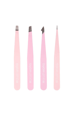 Kit de 4 pinces à épiler - Rose