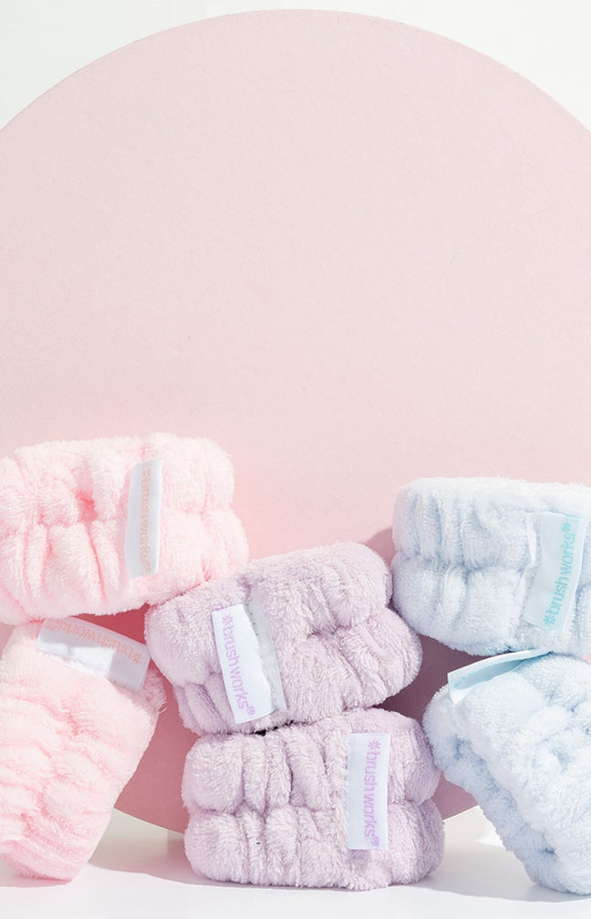 Bracelets skincare en microfibres - 3 paires