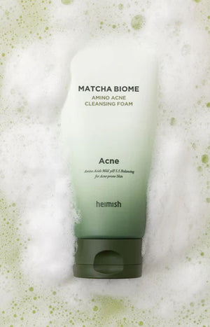 Heimish - Mousse nettoyante anti-acné - Matcha Biome & Acide salicylique - Peaux grasses