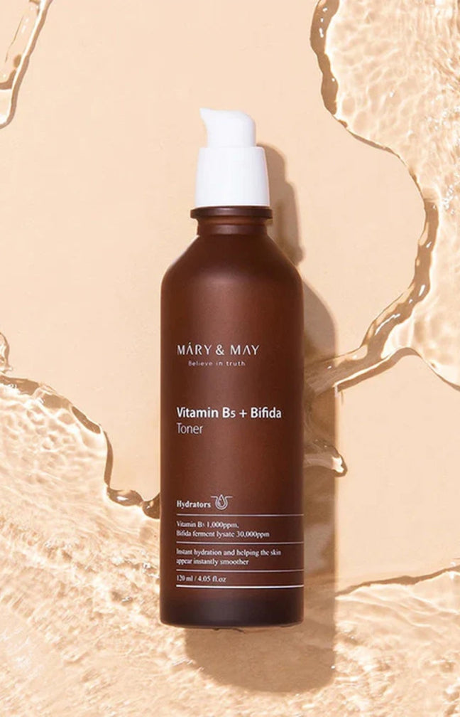 Mary & May - Lotion tonique hydratante - Vitamine B5 & Bifida - Visage - 120 ml
