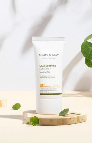 Mary&May - Crème solaire apaisante SPF 50+ - Centella asiatica - Visage - 50 ml