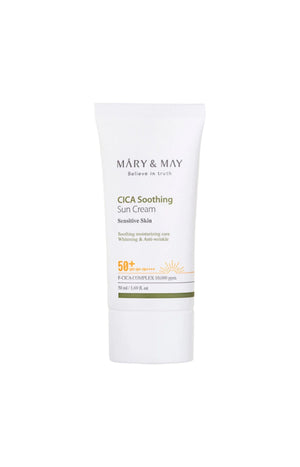 Mary&May - Crème solaire apaisante SPF 50+ - Centella asiatica - Visage - 50 ml