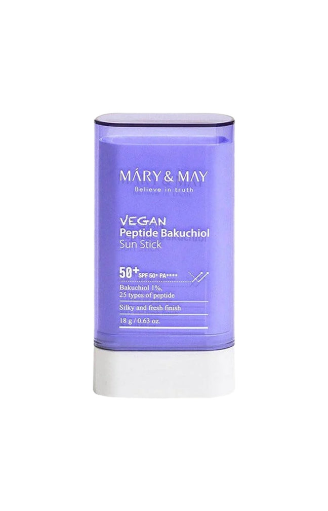 Mary&May - Stick solaire SPF50+- Peptides & bakuchiol - Visage - 18 g