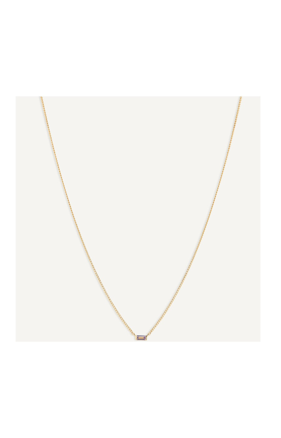 Collier - Lilas - Laiton doré