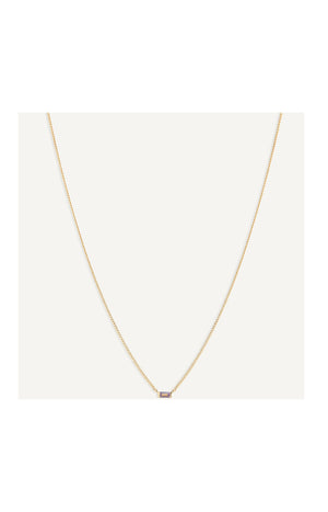 Collier - Lilas - Laiton doré