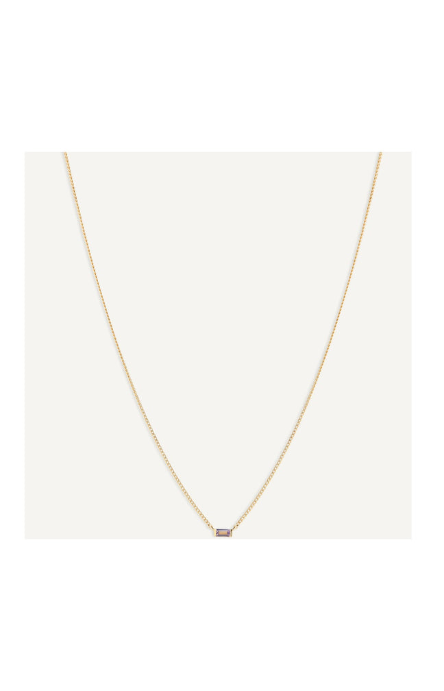 Collier - Lilas - Laiton doré