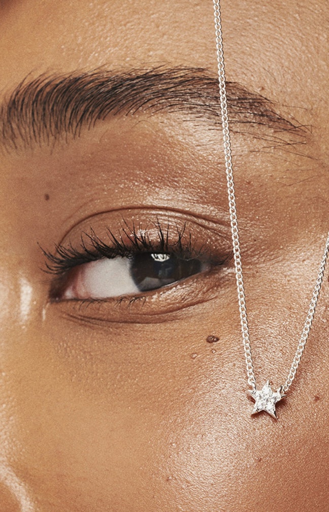 Collier - Star - Laiton argenté