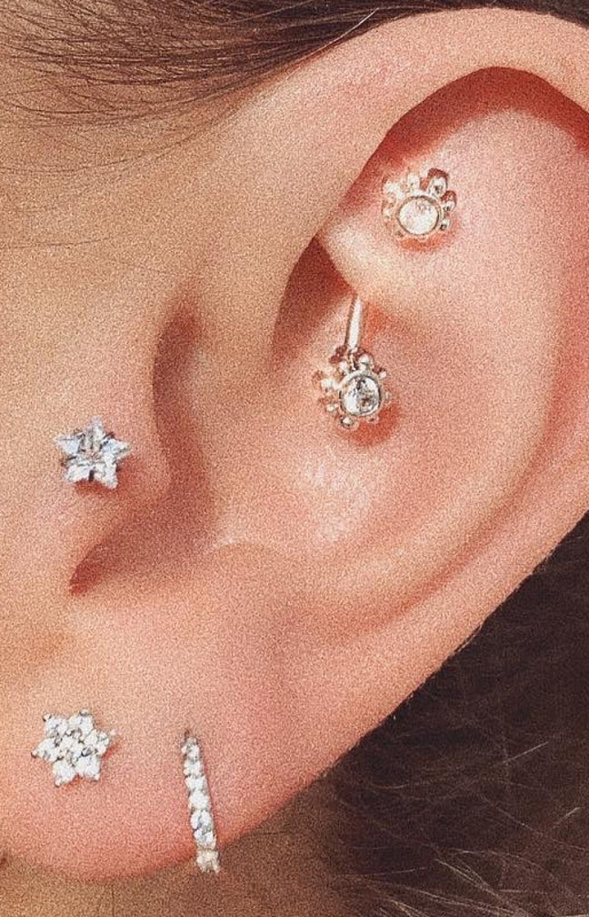 Piercing - Rosé - Laiton argenté