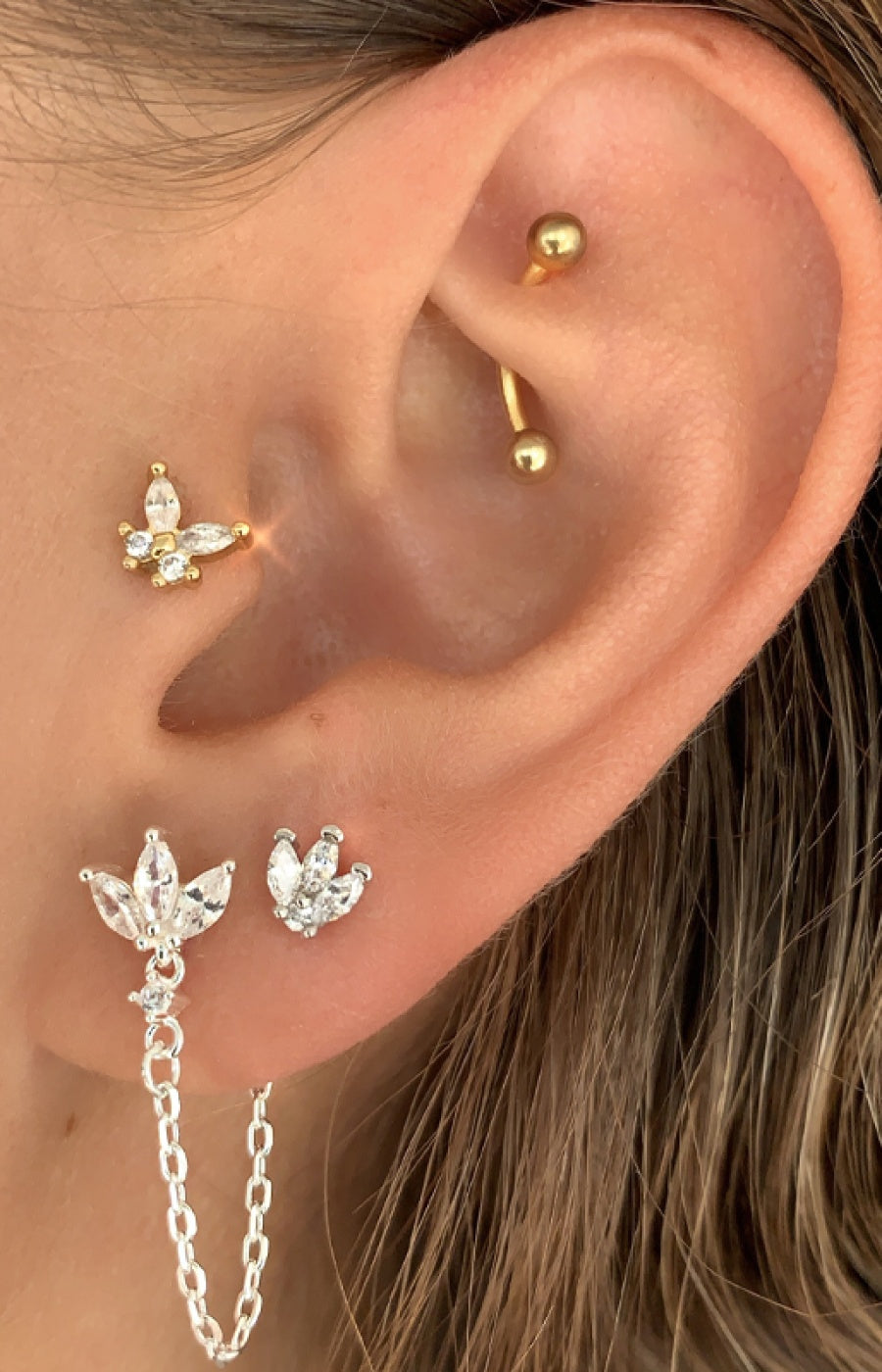 Piercing - Queen - Laiton argenté