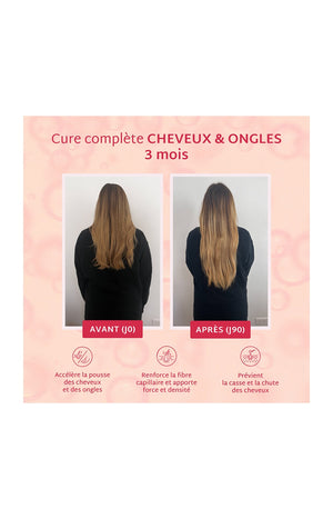 Gummies cheveux & ongles - Framboise - Sans sucres - 21 jours