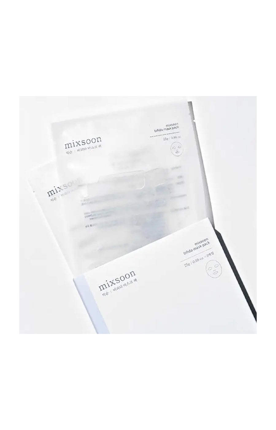 Mixsoon - Masque en tissu hydratant - Bifida & probiotiques - Visage - 5 unités