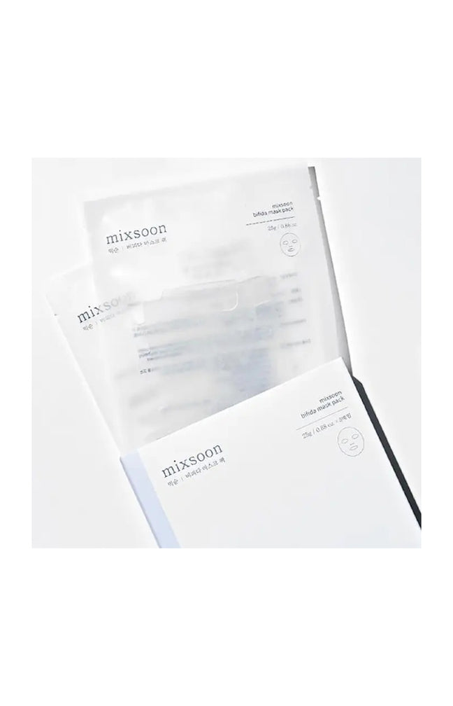 Mixsoon - Masque en tissu hydratant - Bifida & probiotiques - Visage - 5 unités