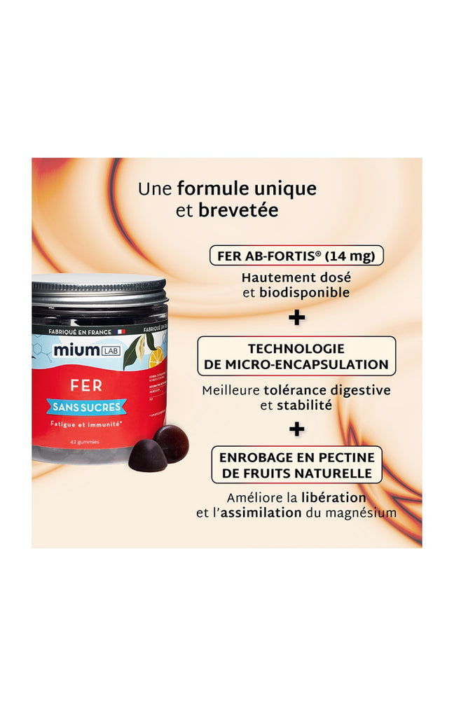 Cure gummies fer - Fatigue & immunité - Fruits rouges & yuzu - Sans sucres - 2 mois