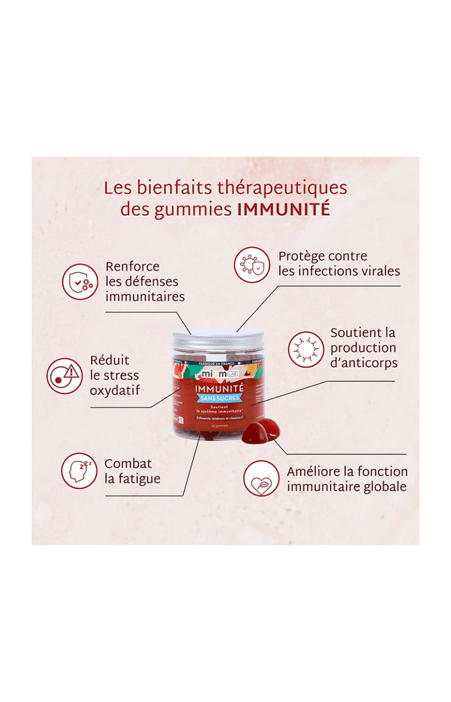 Cure gummies immunité - Cerise - Sans sucres - 2 mois