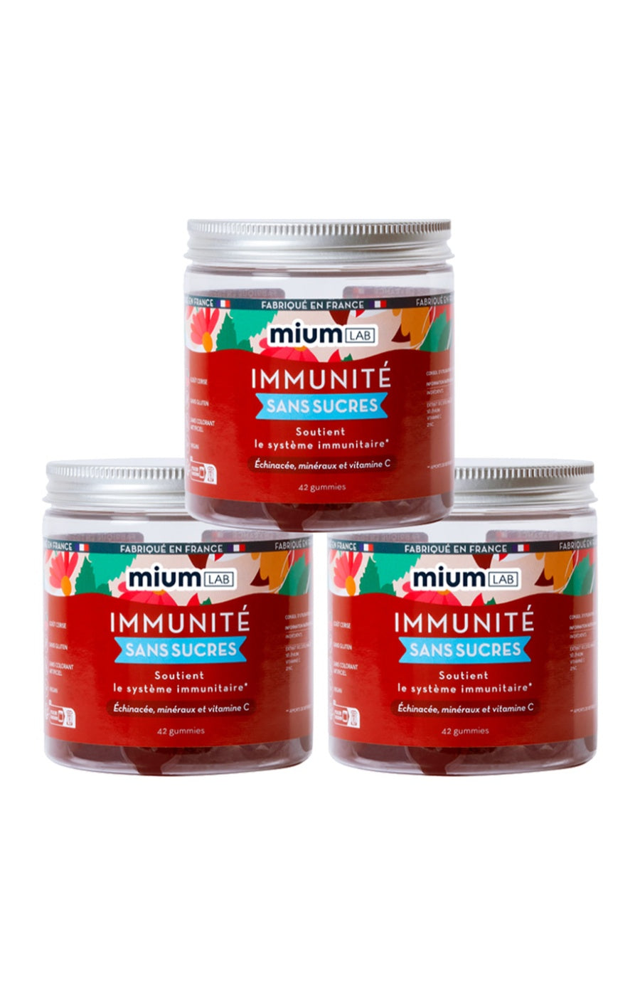 Cure gummies immunité - Cerise - Sans sucres - 2 mois