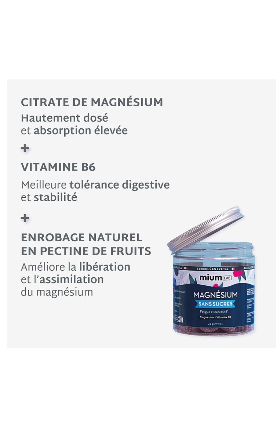 Cure gummies magnésium - Fruit rouges - Sans sucres - 2 mois