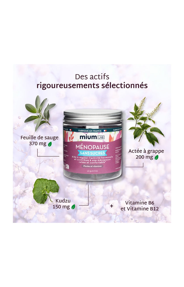 Cure sachets de gummies ménopause - Pomme & cassis - Sans sucres - 2 mois