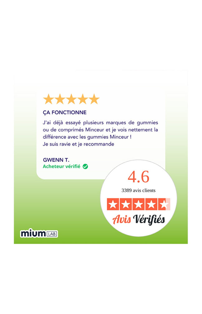 Cure gummies minceur - Pomme & vanille - Sans sucres - 3 mois