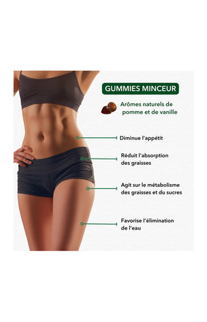 Cure gummies minceur - Pomme & vanille - Sans sucres - 3 mois