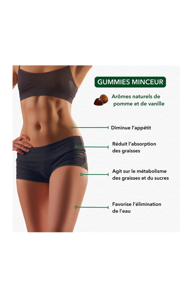 Cure gummies minceur - Pomme & vanille - Sans sucres - 3 mois