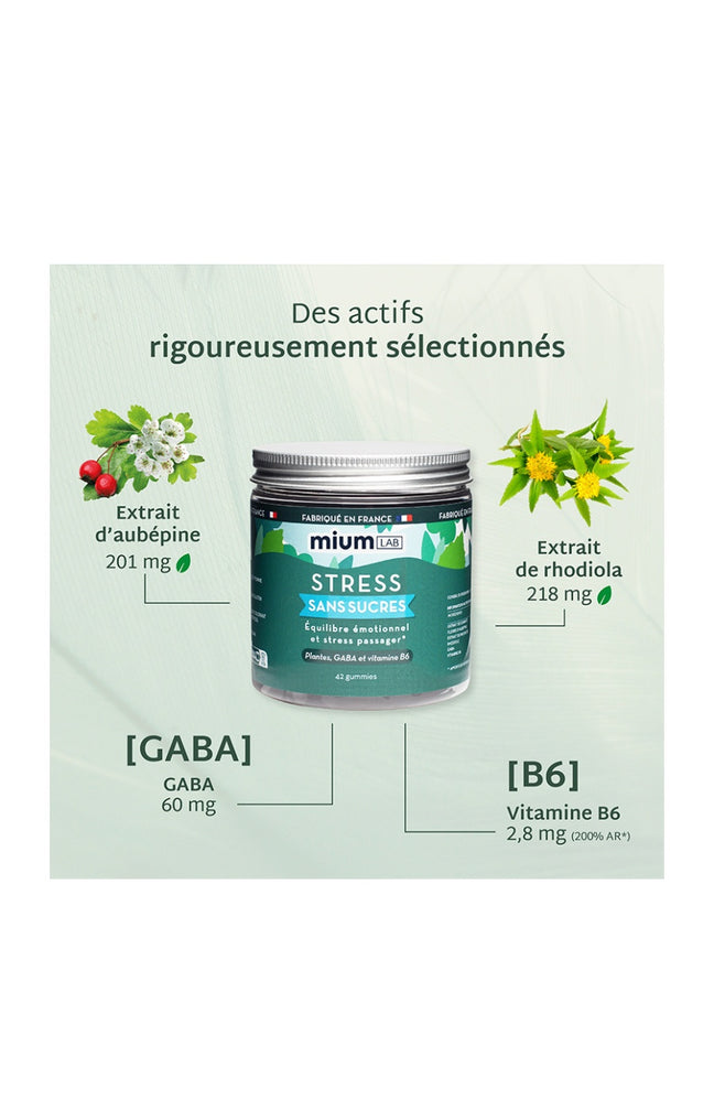 Cure gummies stress - Pomme verte - Sans sucres - 2 mois