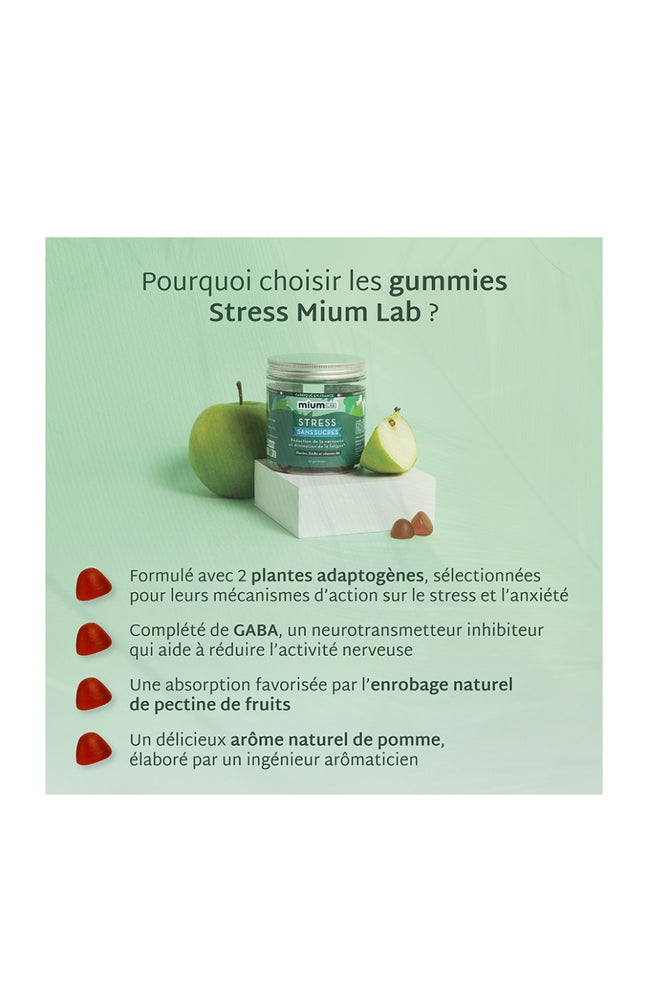 Cure gummies stress - Pomme verte - Sans sucres - 2 mois