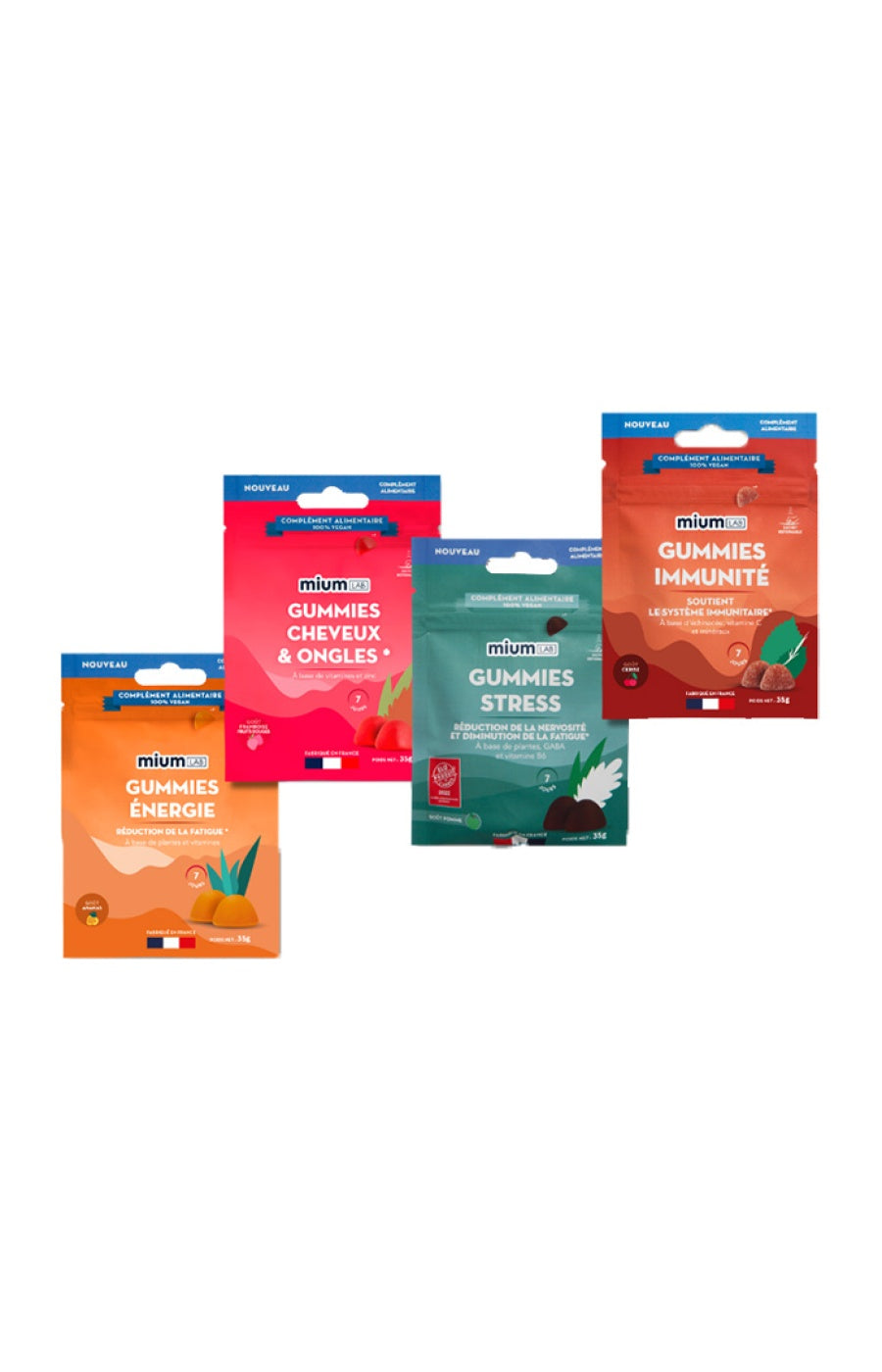 Pack découverte - Energie, cheveux, immunité & stress - 4 x 1 semaine