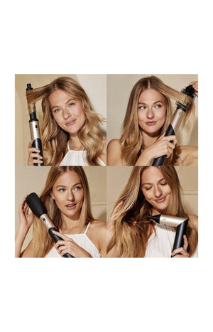 Sèche-cheveux tout-en-1 - 5 embouts - Doré