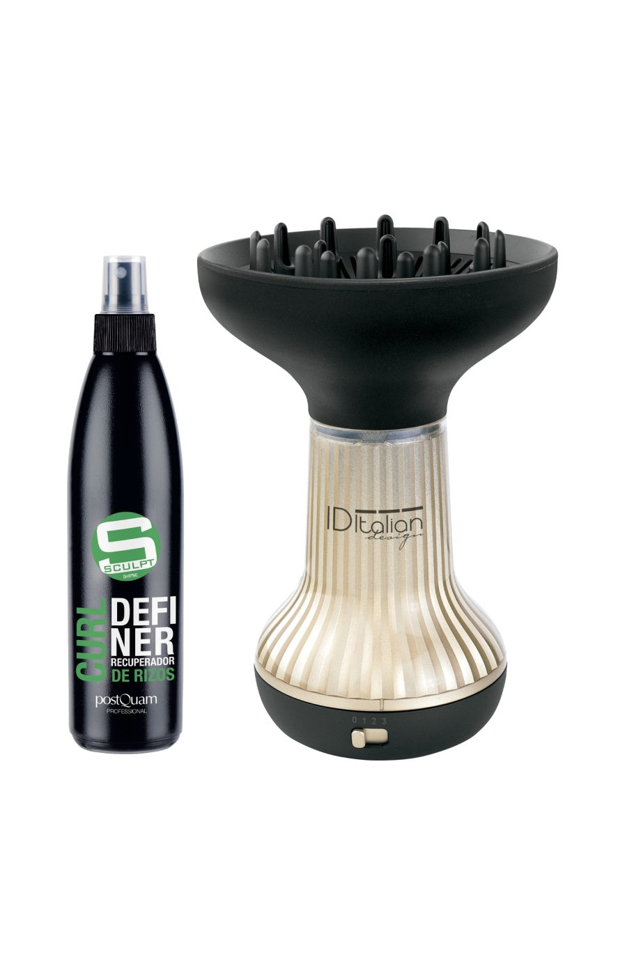 Diffuseur sécheur & soin révélateur de boucles - Cheveux ondulés à bouclés - 2 produits