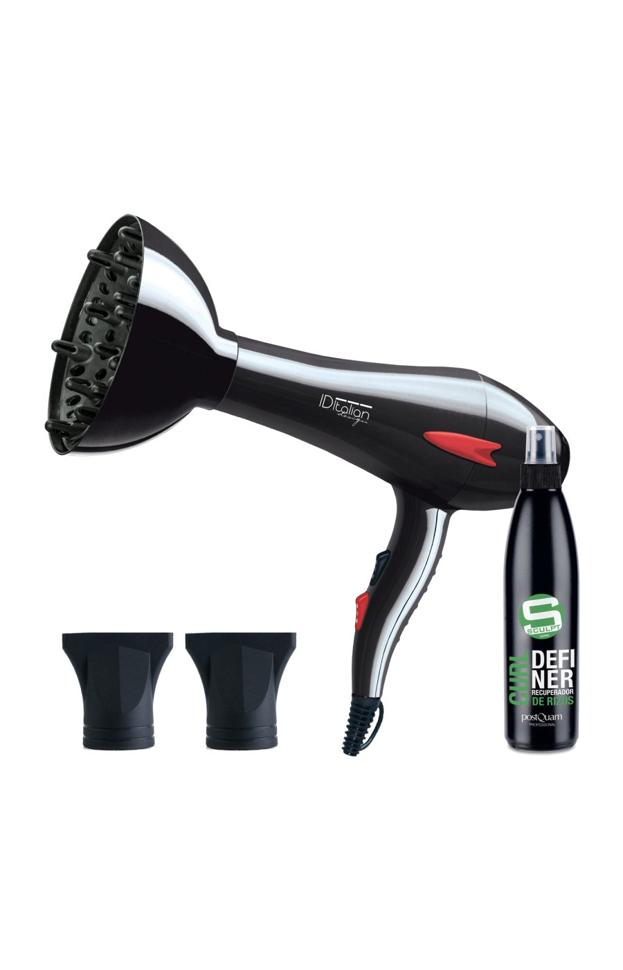 Sèche-cheveux diffuseur & soin révélateur de boucles - Cheveux ondulés à bouclés - 2 produits