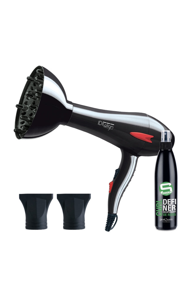 Sèche-cheveux diffuseur & soin révélateur de boucles - Cheveux ondulés à bouclés - 2 produits