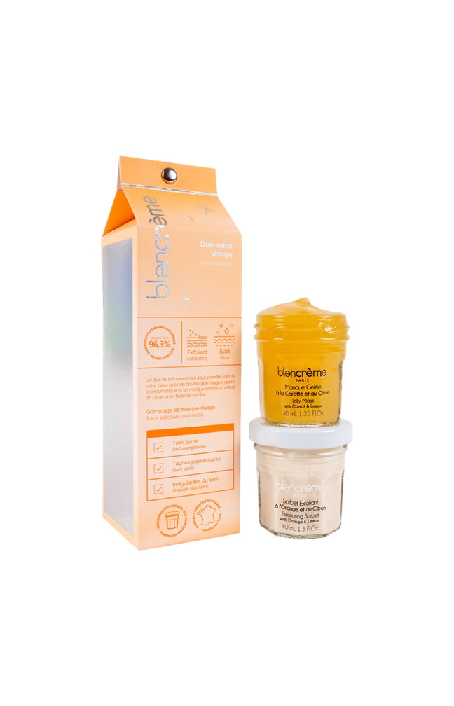 Coffret masque et exfoliant éclat - Carotte Citron - 2 x 40 ml