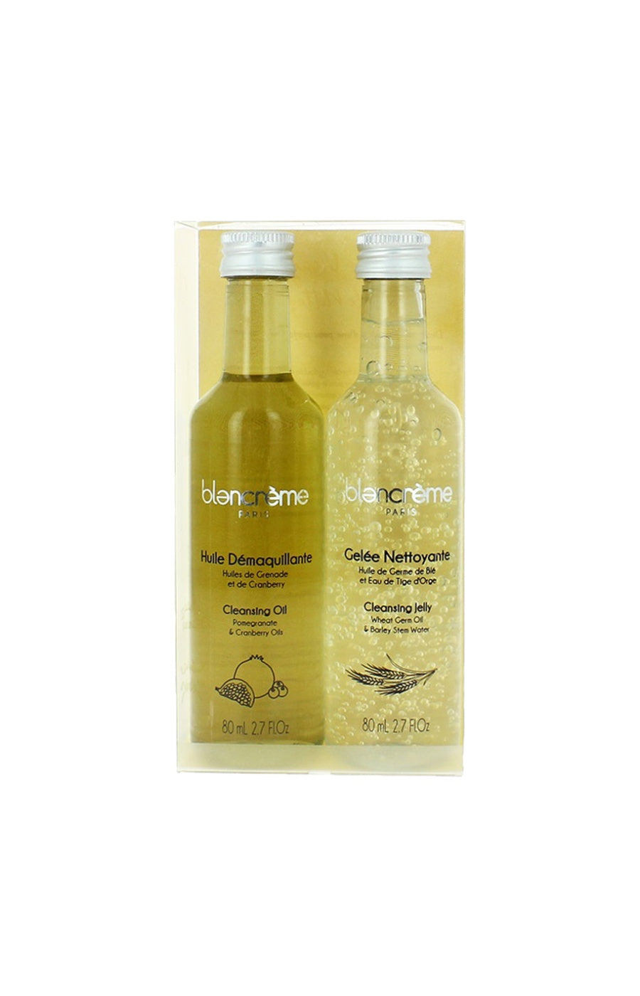 Huile demaquillante & gelée nettoyante - Grenade & blé - Visage - 2 x 80 ml