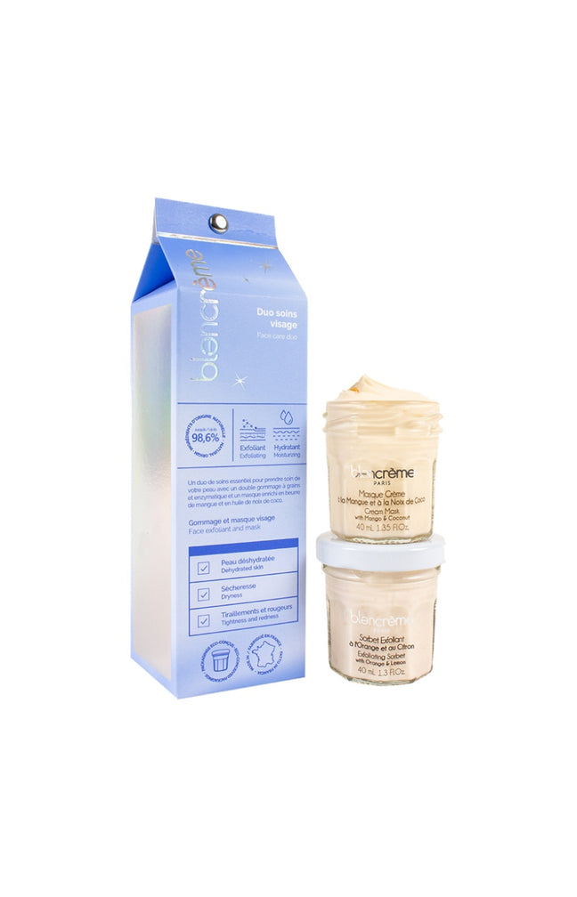 Coffret masque et exfoliant hydratants - Mangue & coco - Visage - 2 x 40 ml