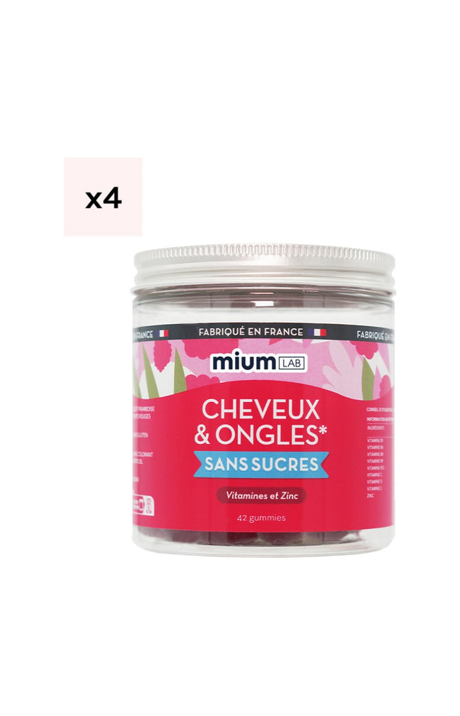 Cure gummies cheveux & ongles - Framboise - Sans sucres - 3 mois