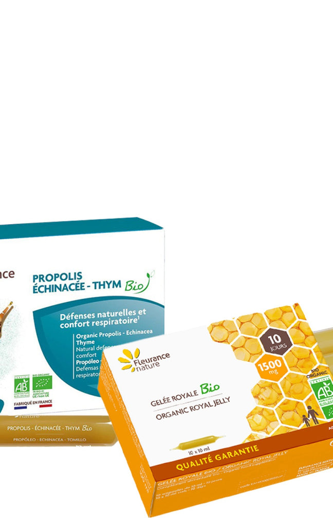 Ampoules défenses immunitaires bio - Gelée royale & propolis - 2 x 10 jours