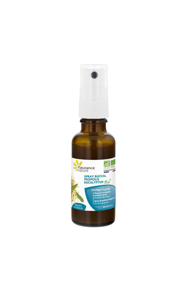 Sprays buccaux bio - Propolis & eucalyptus - Pour soulager la gorge - 2 x 30 ml