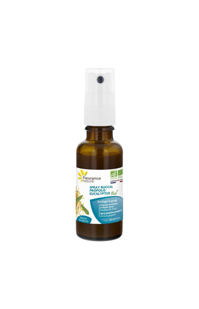 Spray buccal bio - Propolis & eucalyptus - Pour soulager la gorge - 30 ml