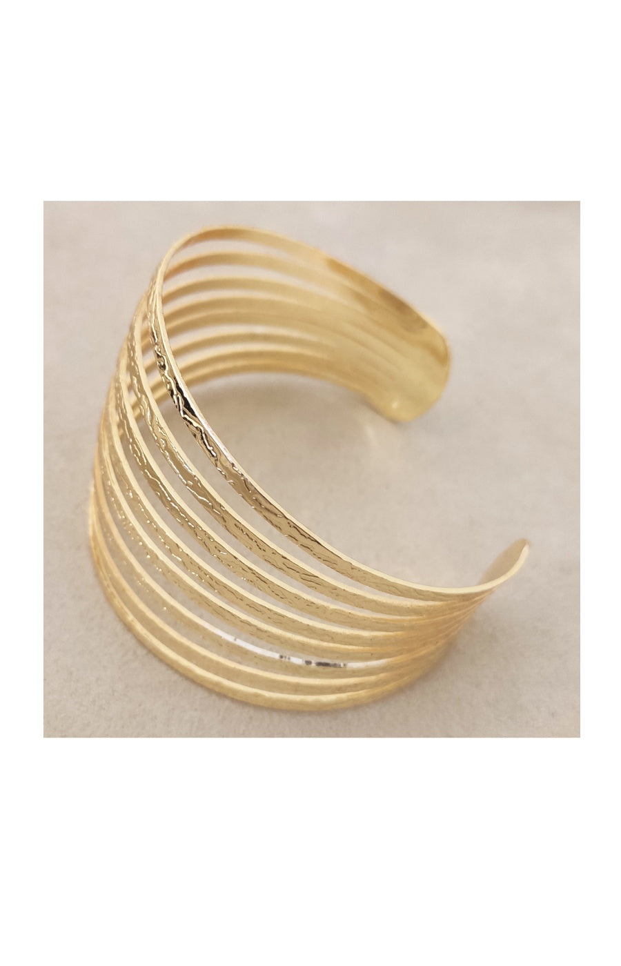 Bracelet manchette - Laiton plaqué or